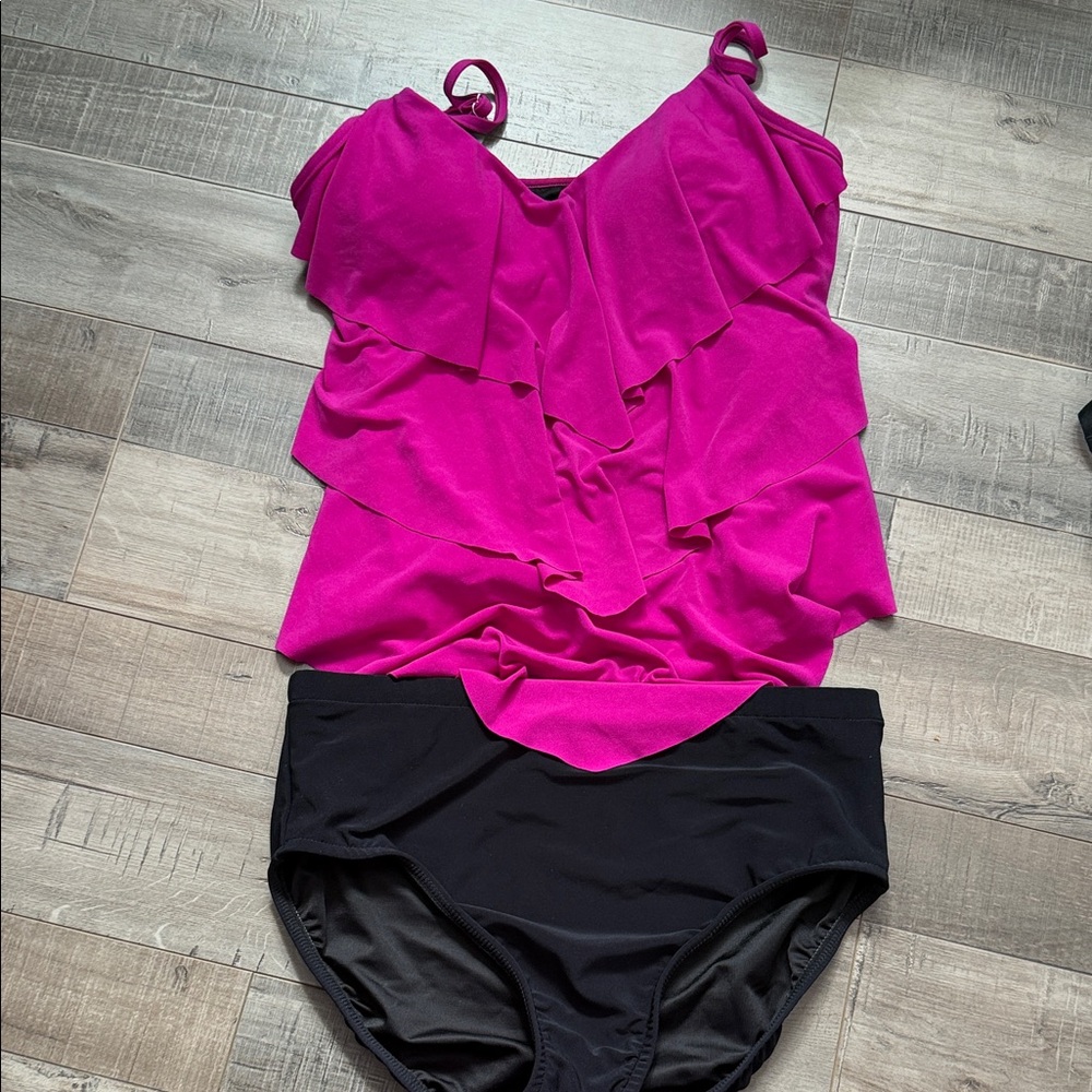 Magicsuit Fuchsia and Black Swimsuit